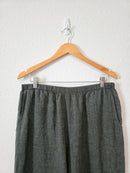 Flax Forest Green Linen Pants (M)