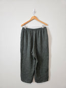 Flax Forest Green Linen Pants (M)
