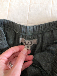 Flax Forest Green Linen Pants (M)