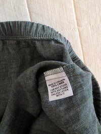 Flax Forest Green Linen Pants (M)