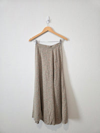 Vintage Floral Linen Blend Skirt (23)