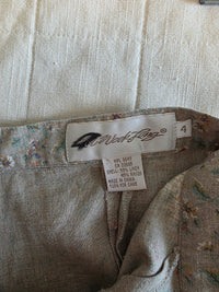 Vintage Floral Linen Blend Skirt (23)