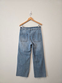 Oat Light Wash Wide Leg Jeans (10/30)