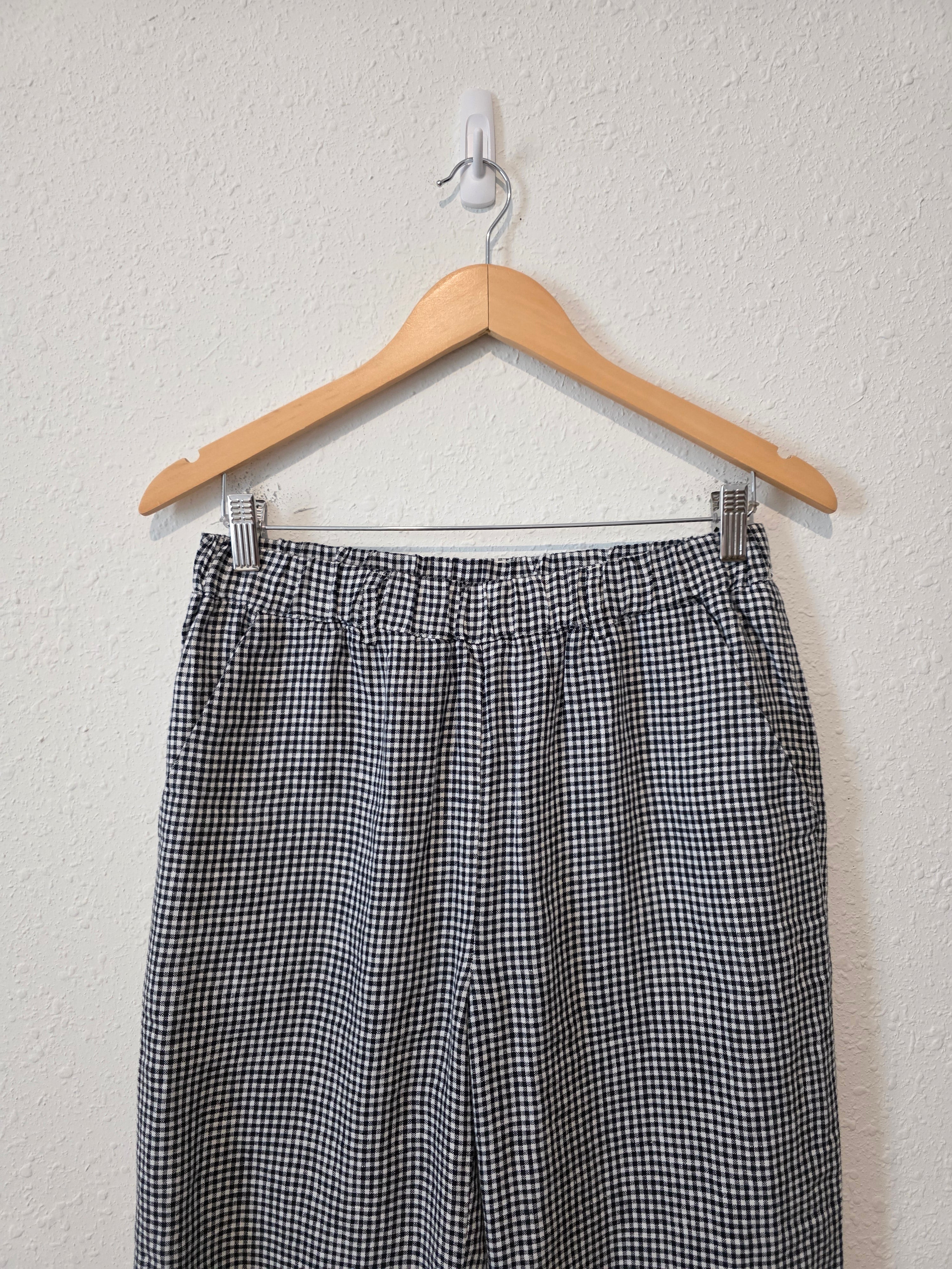 Quince Linen Gingham Pants (S)
