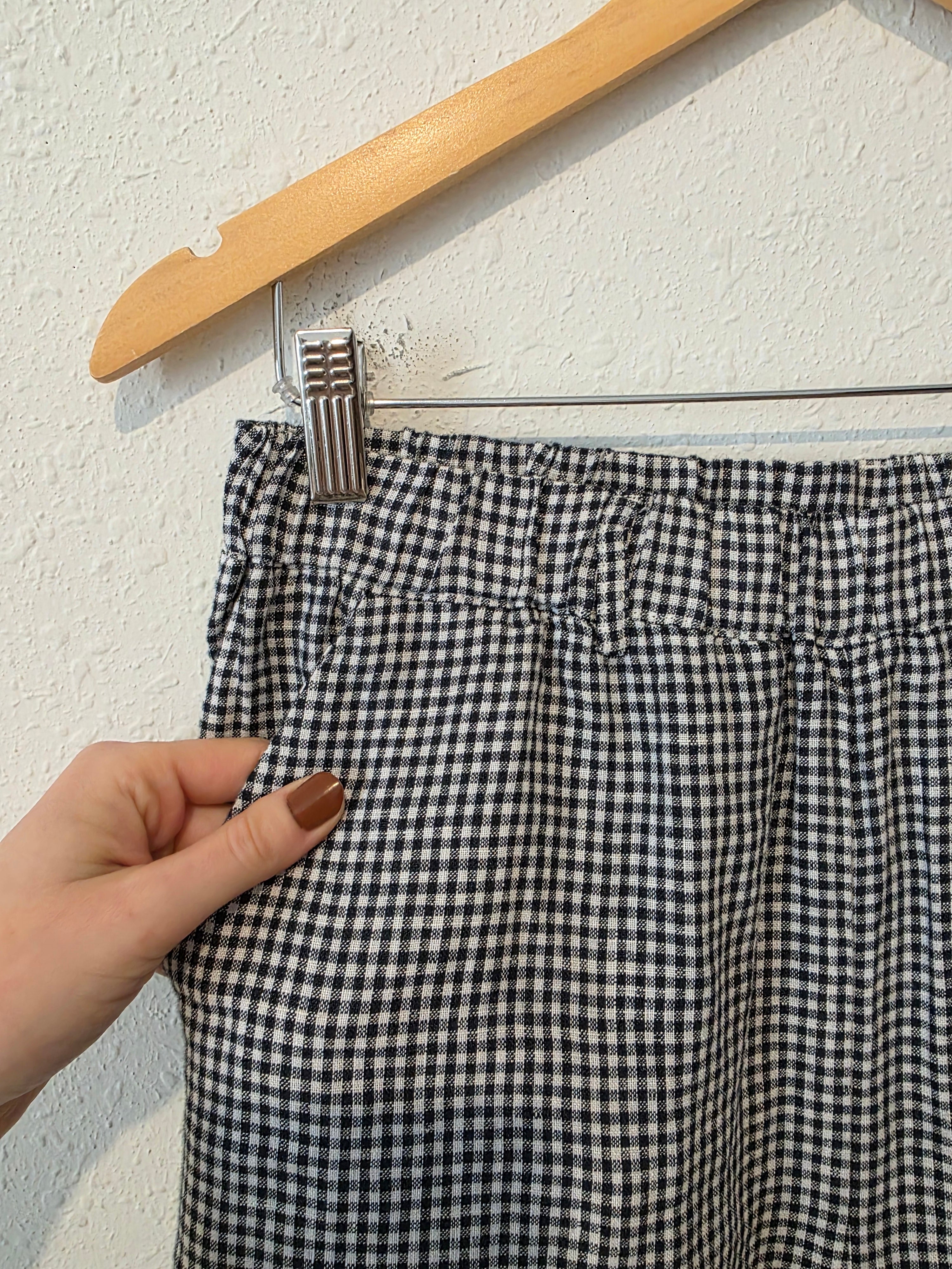 Quince Linen Gingham Pants (S)