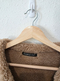 Faux Suede Sherpa Vest (S-L)