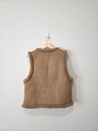 Faux Suede Sherpa Vest (S-L)