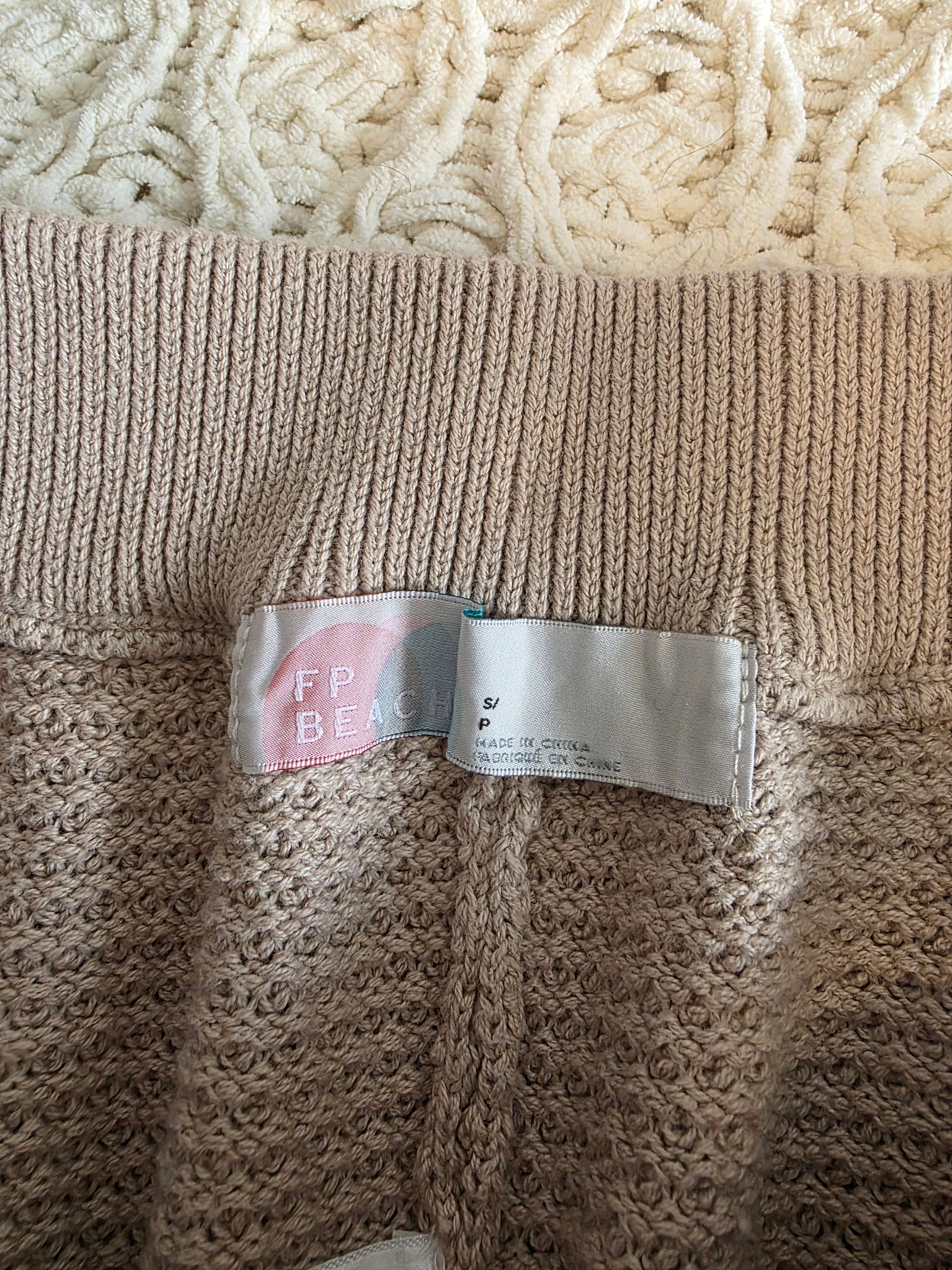 Free People Oat Waffle Pants (S)