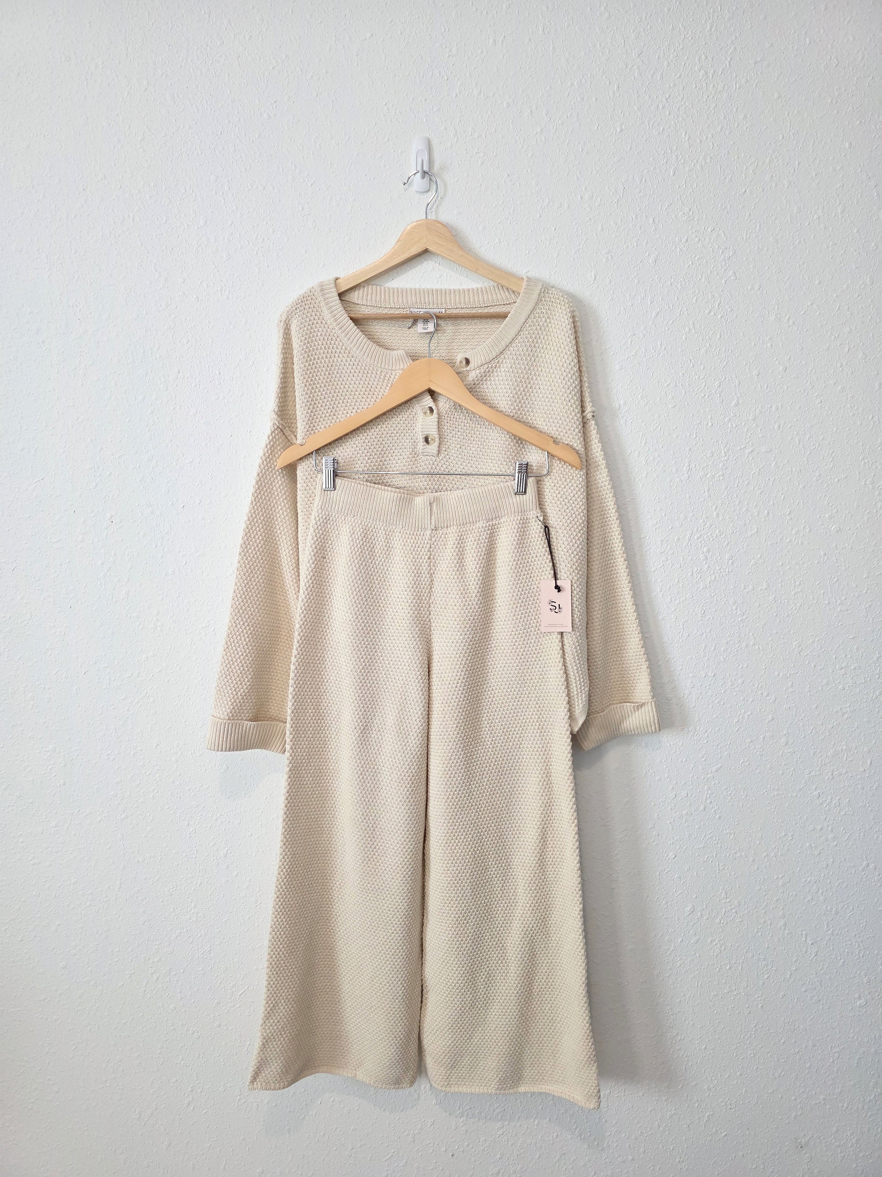 NEW Neutral Waffle Matching Set (S)