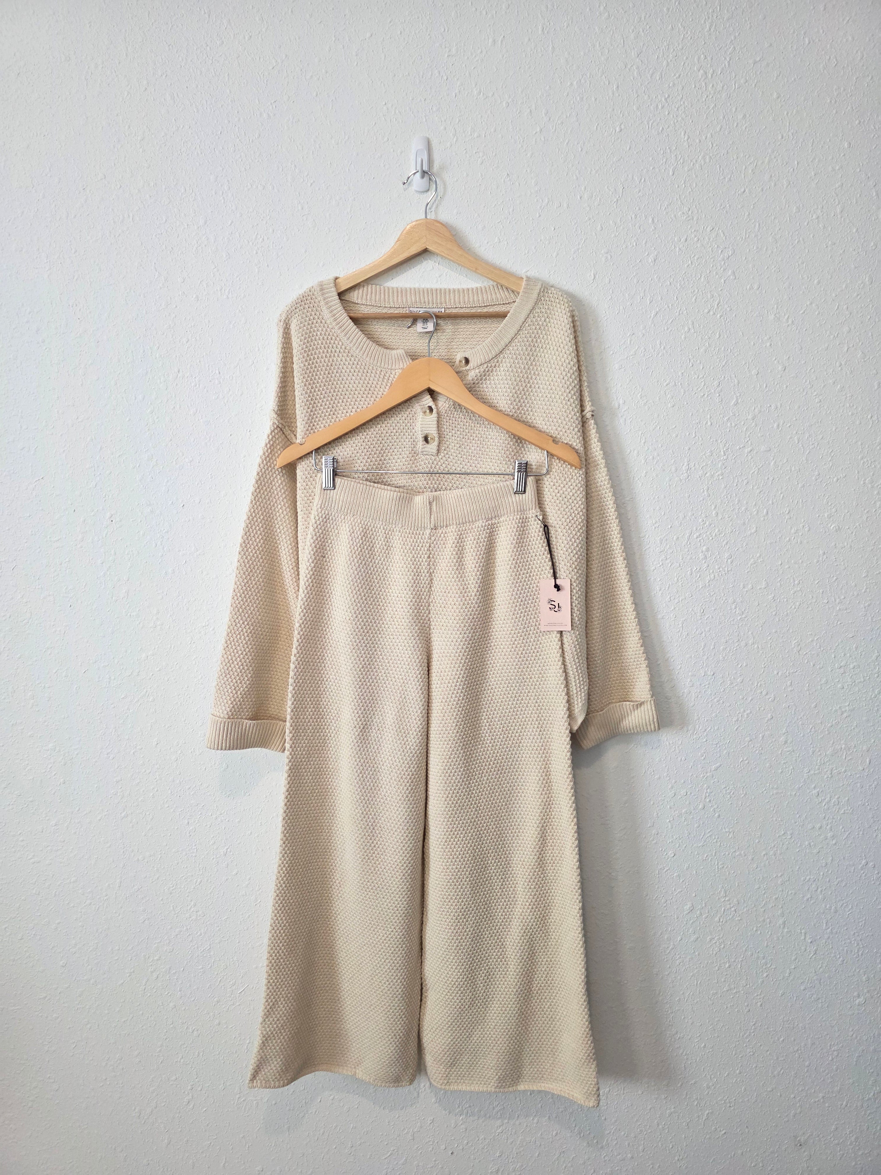 NEW Neutral Waffle Matching Set (S)