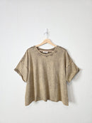 Zenana Neutral Cotton Tee (L)