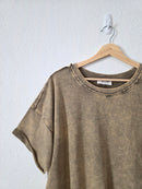 Zenana Neutral Cotton Tee (L)