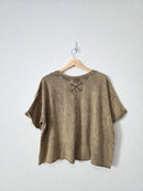 Zenana Neutral Cotton Tee (L)