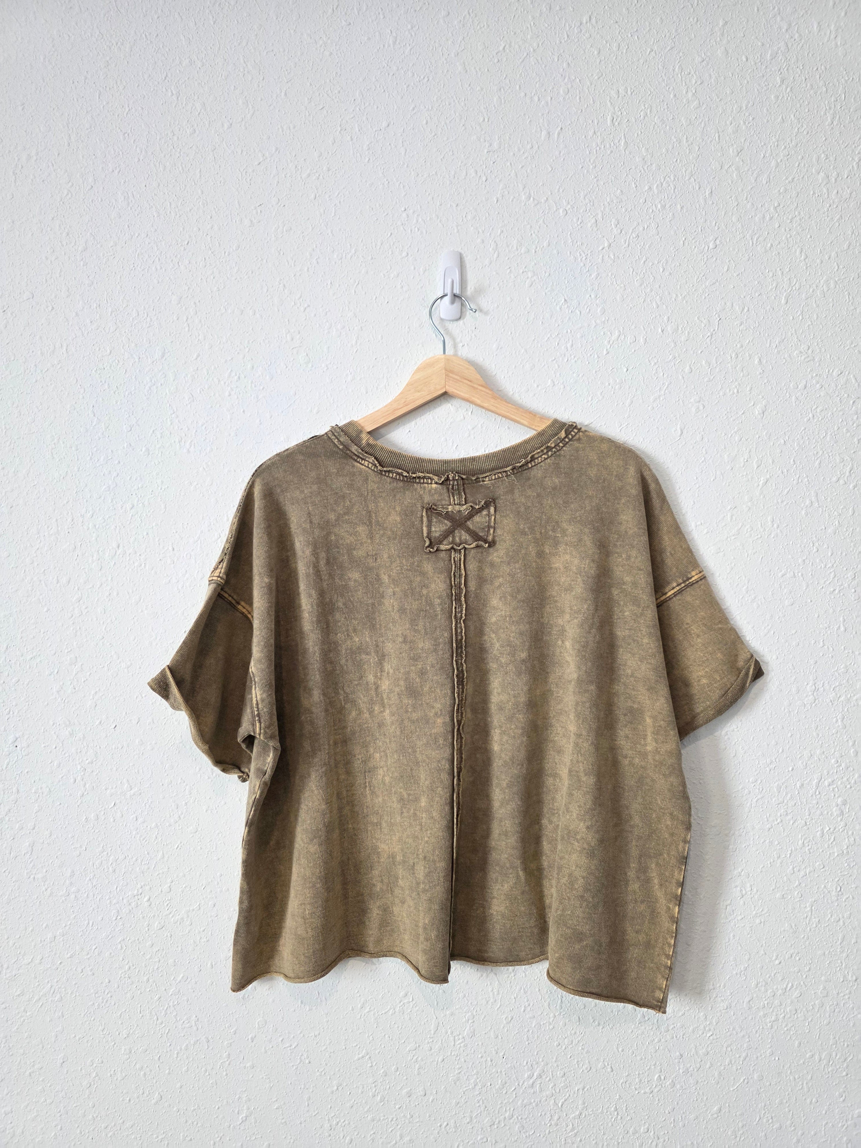 Zenana Neutral Cotton Tee (L)