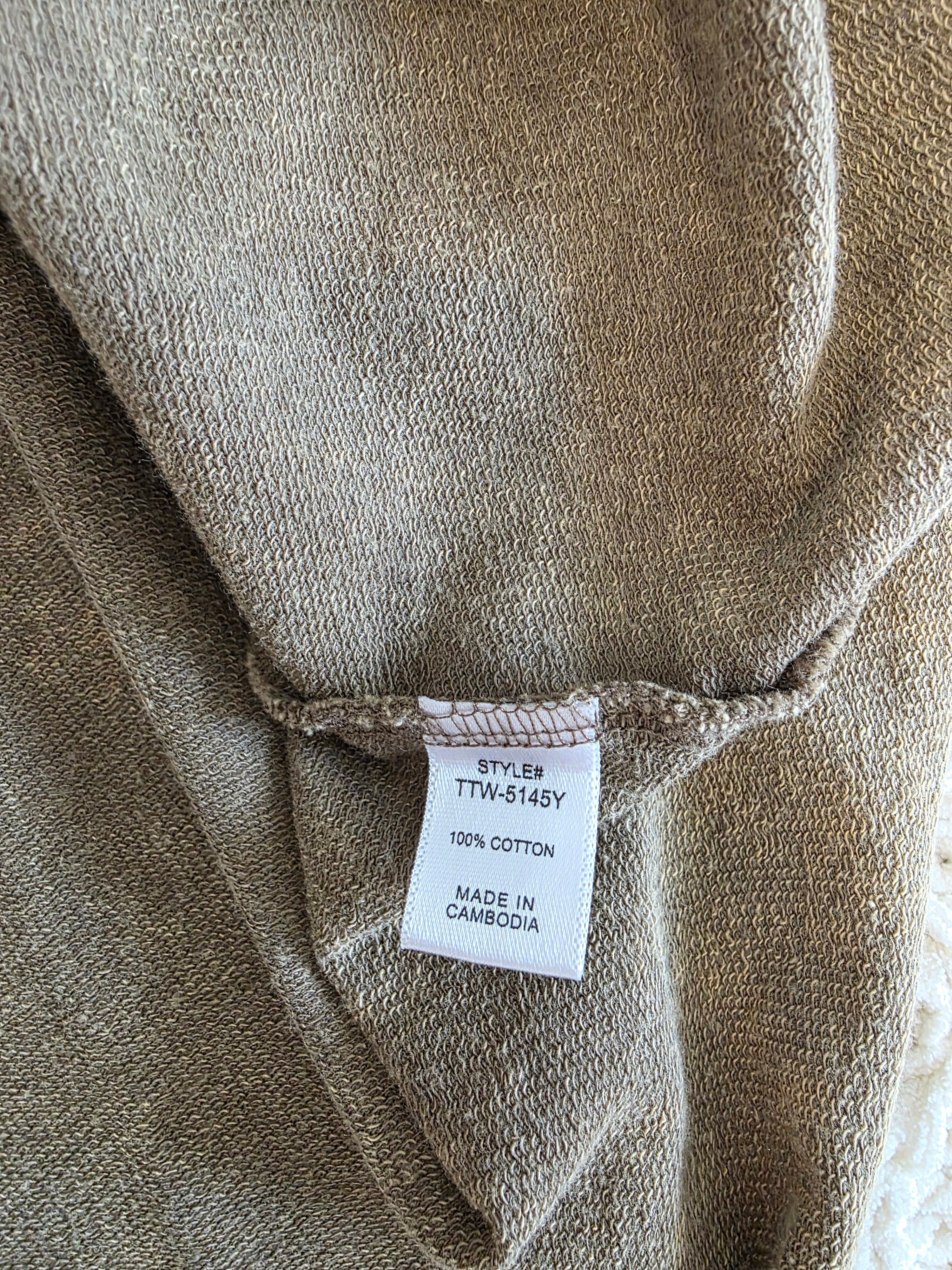 Zenana Neutral Cotton Tee (L)
