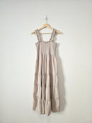 Quince Smocked Linen Midi Dress (M)