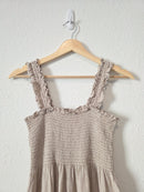 Quince Smocked Linen Midi Dress (M)