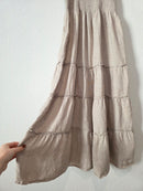 Quince Smocked Linen Midi Dress (M)