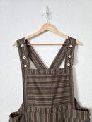 Liz Alig Striped Wide Leg Overalls (XL)