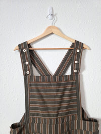 Liz Alig Striped Wide Leg Overalls (XL)