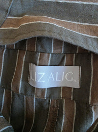 Liz Alig Striped Wide Leg Overalls (XL)