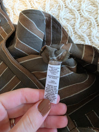 Liz Alig Striped Wide Leg Overalls (XL)