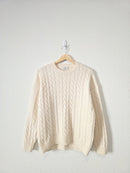 Oversized Cable Knit Sweater (XXS-S)