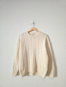 Oversized Cable Knit Sweater (XXS-S)