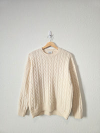 Oversized Cable Knit Sweater (XXS-S)