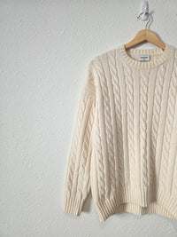 Oversized Cable Knit Sweater (XXS-S)