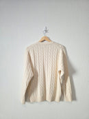 Oversized Cable Knit Sweater (XXS-S)