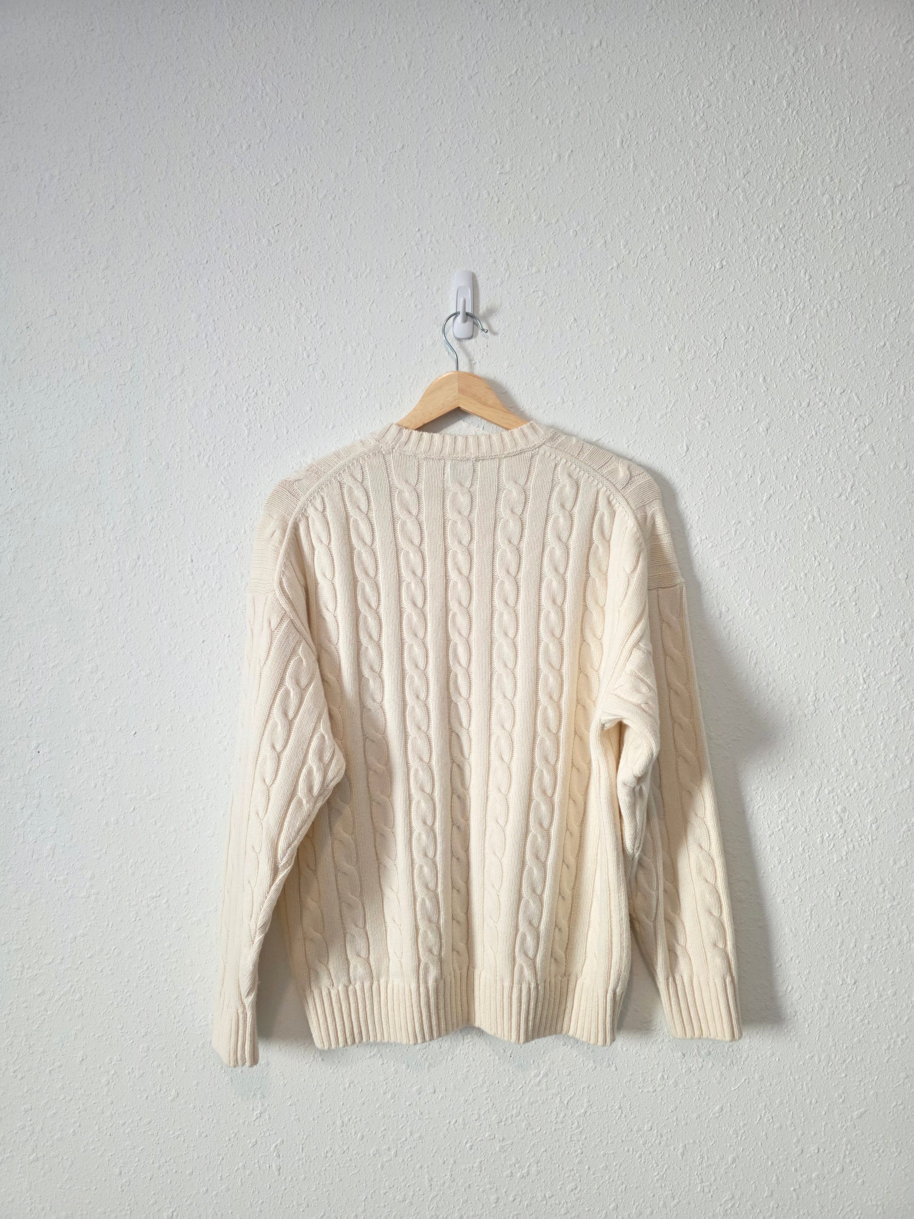 Oversized Cable Knit Sweater (XXS-S)