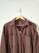 NEW Aerie Brown Waffle Shirt Jacket (XS)