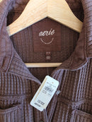 NEW Aerie Brown Waffle Shirt Jacket (XS)