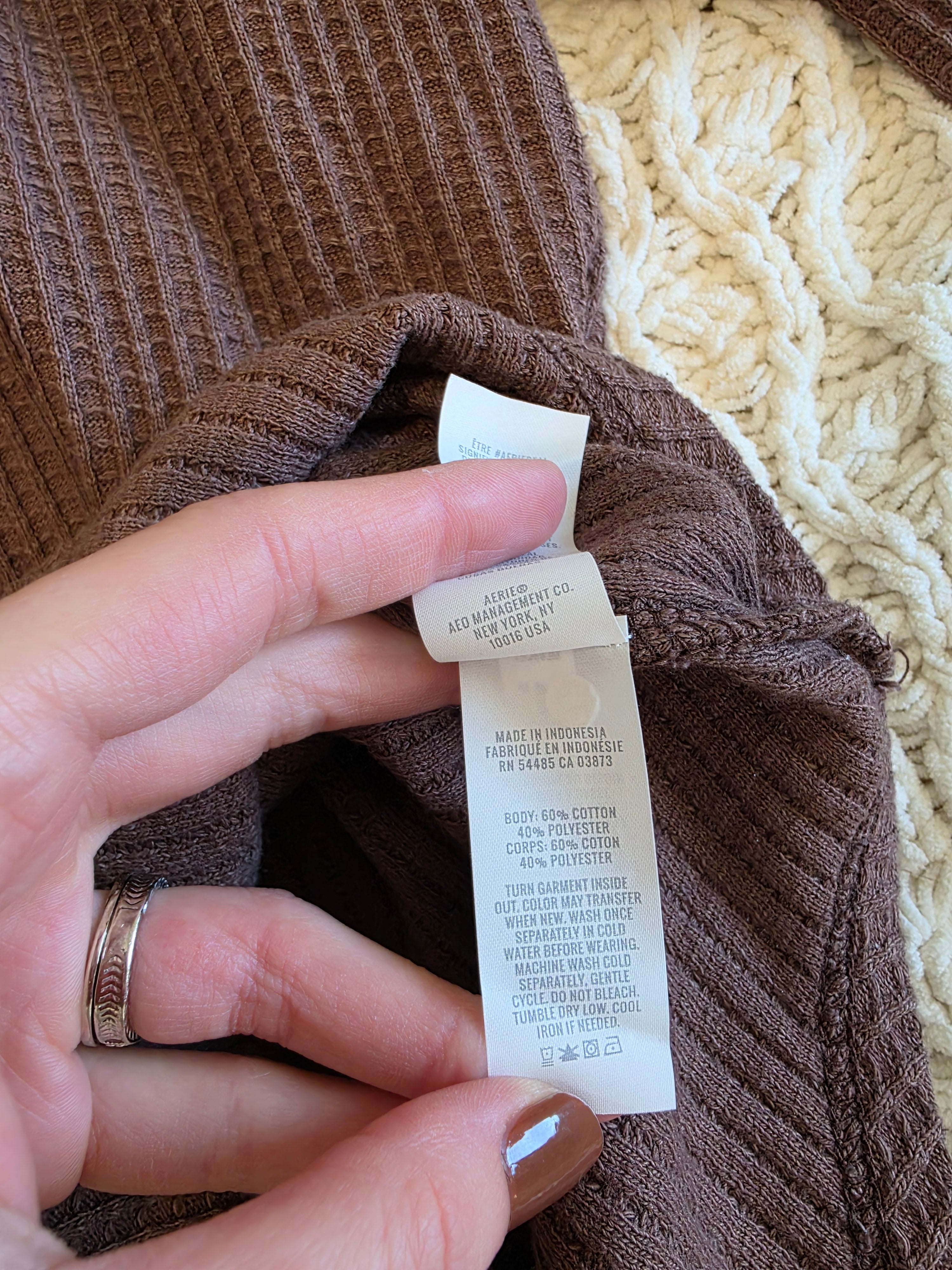 NEW Aerie Brown Waffle Shirt Jacket (XS)