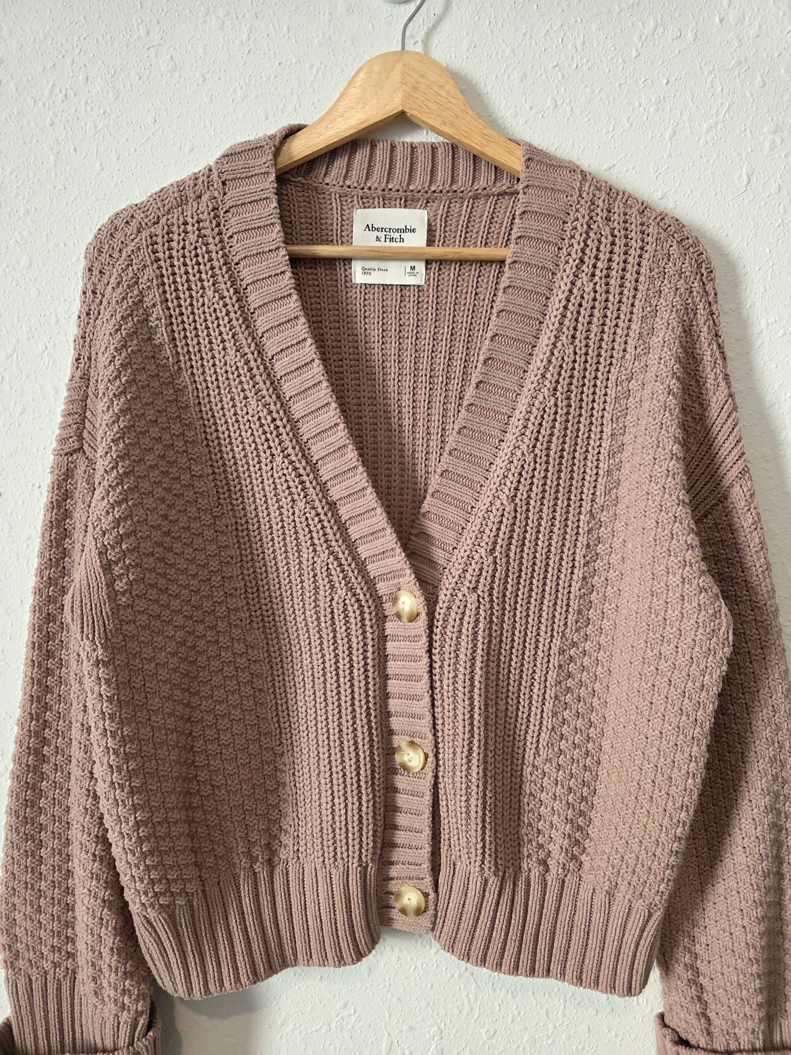 Abercrombie Textured Cardigan Sweater (M)