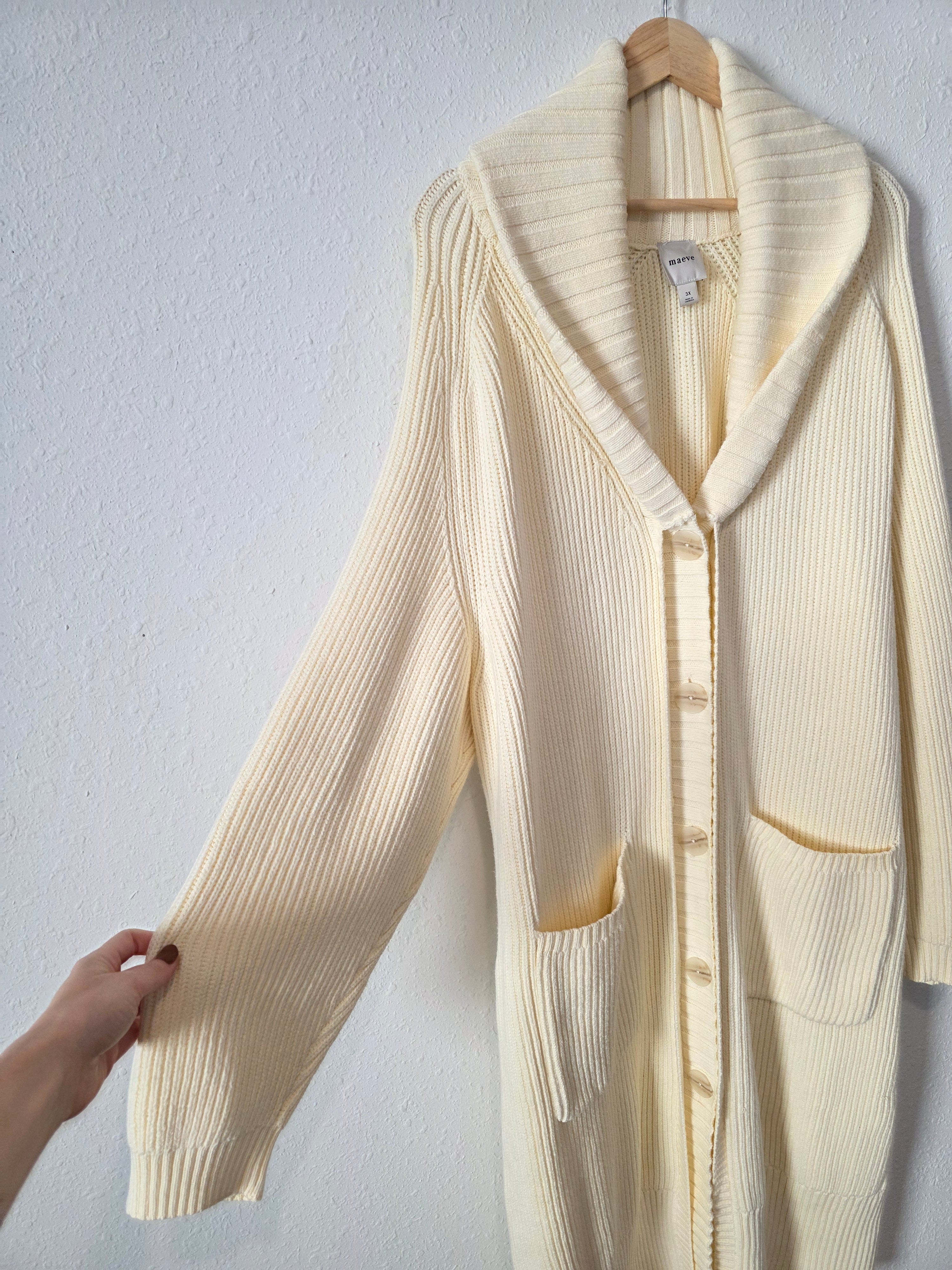 Anthropologie Longline Coatigan Sweater (3X)