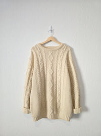 Vintage LL Bean Chunky Fisherman Sweater (L tall)