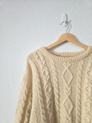 Vintage LL Bean Chunky Fisherman Sweater (L tall)