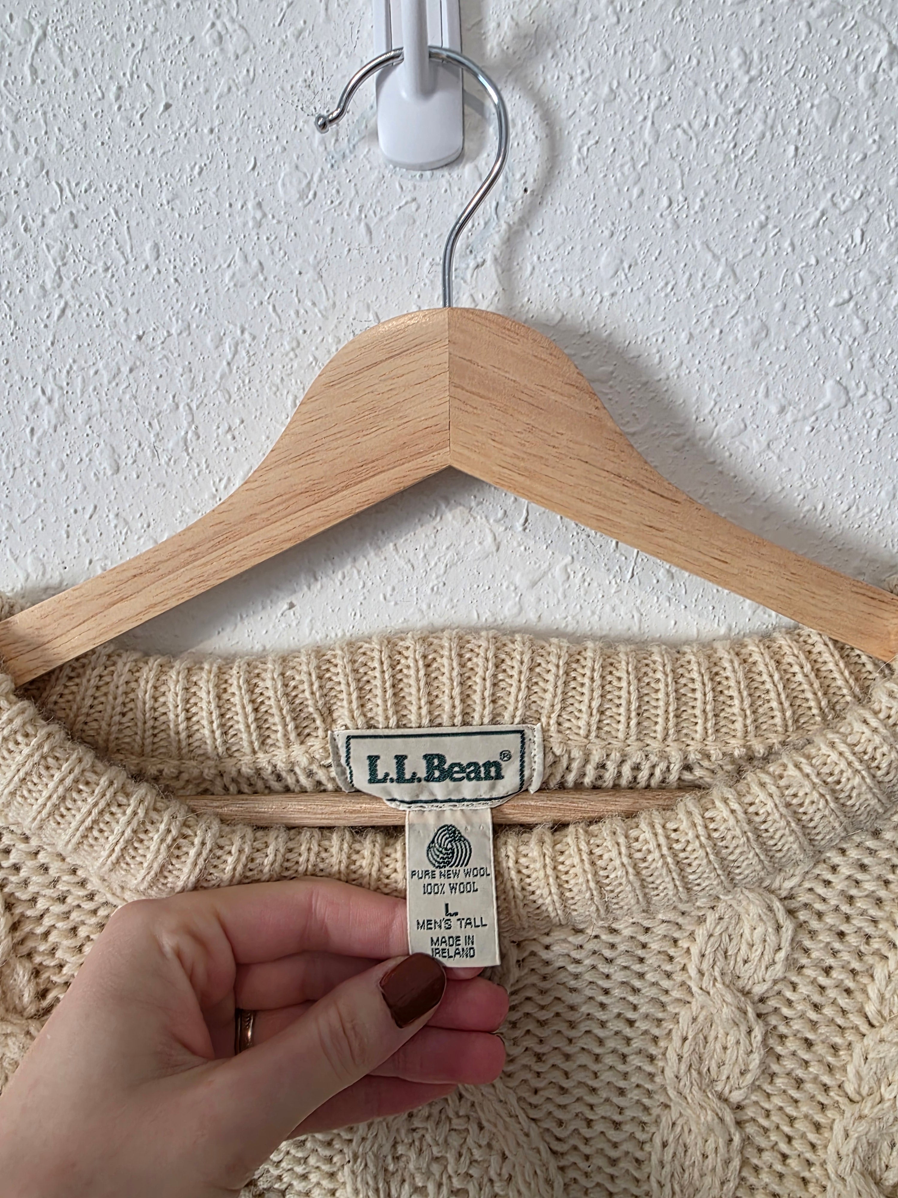Vintage LL Bean Chunky Fisherman Sweater (L tall)