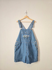 Vintage Floral Embroidered Shortalls (XL)
