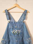 Vintage Floral Embroidered Shortalls (XL)