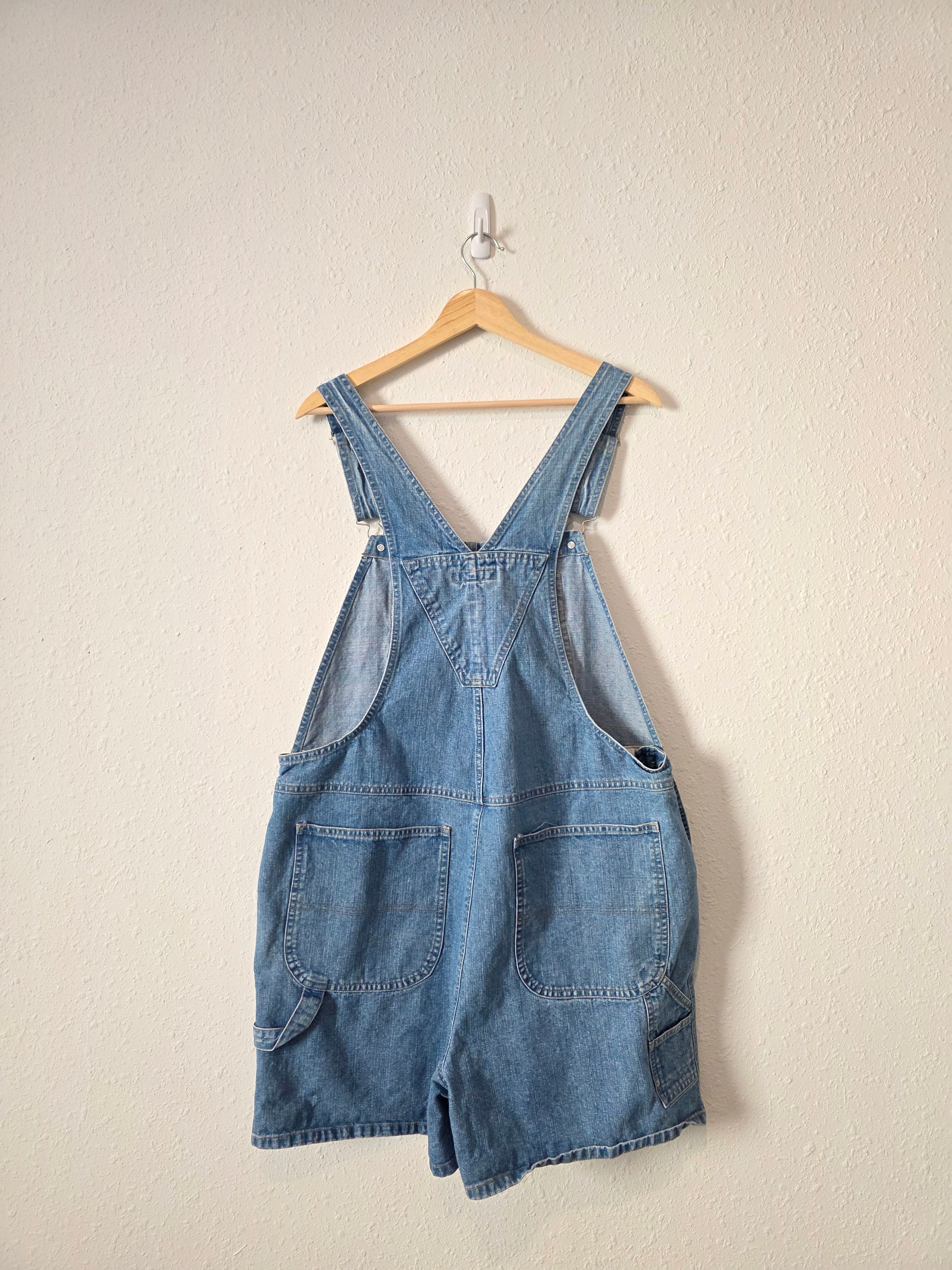 Vintage Floral Embroidered Shortalls (XL)