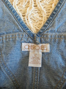 Vintage Floral Embroidered Shortalls (XL)