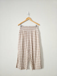 Aerie Gingham Wide Leg Pants (M)