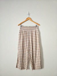 Aerie Gingham Wide Leg Pants (M)