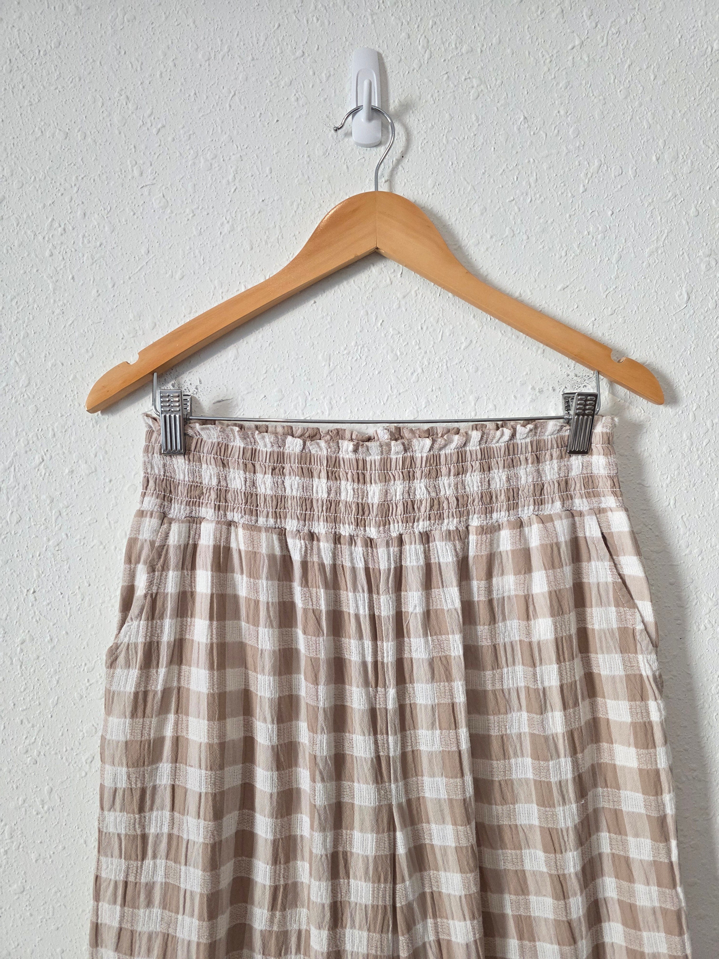 Aerie Gingham Wide Leg Pants (M)
