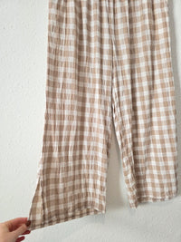 Aerie Gingham Wide Leg Pants (M)
