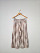 Aerie Gingham Wide Leg Pants (M)
