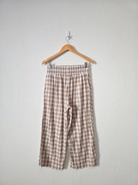 Aerie Gingham Wide Leg Pants (M)